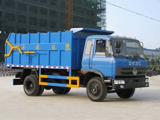 東風(fēng)145對(duì)接式<a href=http://essary.cn/ljc target=_blank class=infotextkey>垃圾車</a>出廠圖片